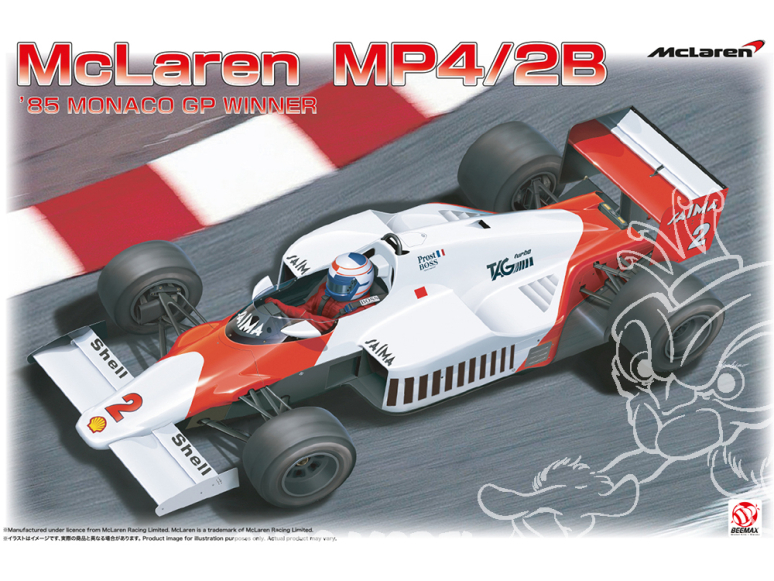 Beemax maquette voiture B20001 McLaren MP4/2B 1985 Vainqueur GP Monaco 1/20