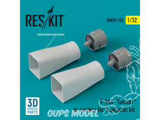 ResKit amelioration RSU32-0153 Prises d'air F-14A "Tomcat" pour kit Trumpeter (imprimées en 3D) 1/32