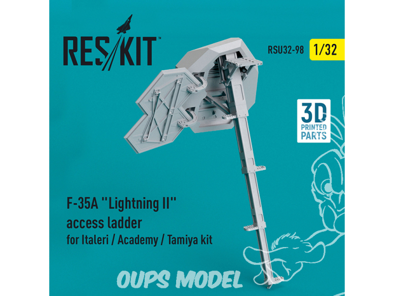 ResKit amelioration RSU32-0098 Échelle d'accès F-35A Lightning II pour kit Italeri / Academy / Tamiya Impression 3D 1/32