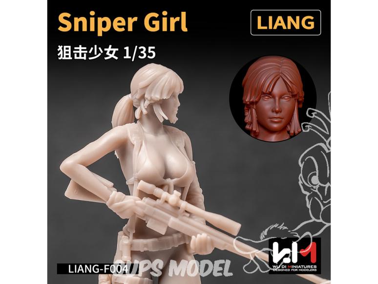 Liang Model figurine F004 Sniper girl 1/35