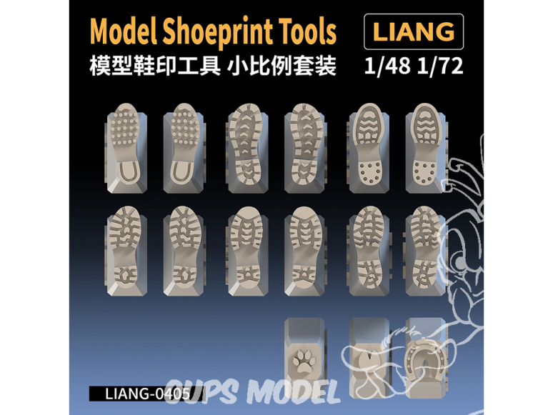 Liang Model 0405 Empreintes de chaussures 1/48 - 1/72