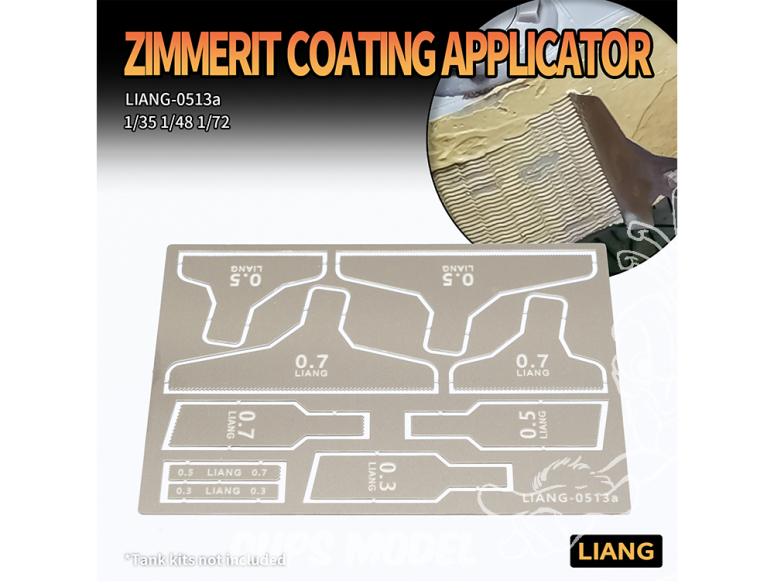 Liang Model outillage 0513A Outil d'application de Zimmerit 1/35 - 1/48 - 1/72