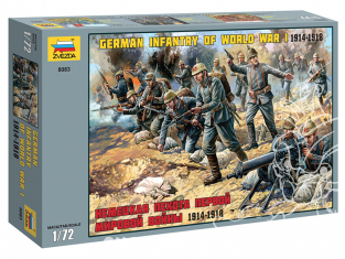 Zvezda maquette 8083 Infanterie allemande de la Première Guerre mondiale 1/72