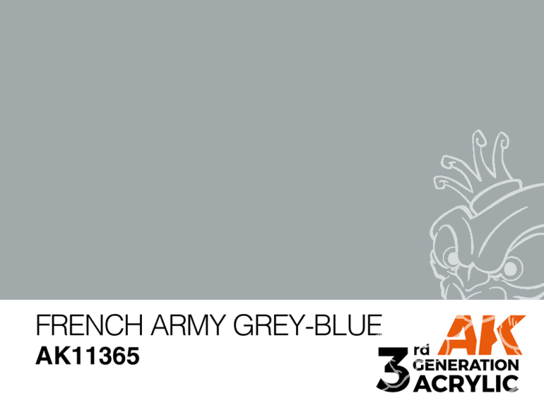 Ak interactive peinture acrylique 3G AK11365 ARMÉE FRANÇAISE GRIS-BLEU 17ml AFV