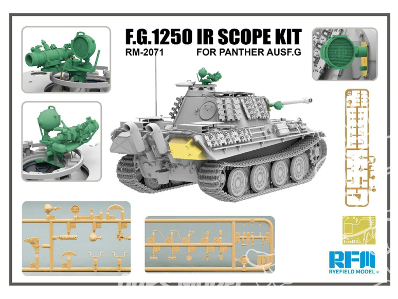 Rye Field Model maquette militaire 2071 Set amélioration F.G.1250 IR Scope Kit pour Panther Ausf.G 1/35