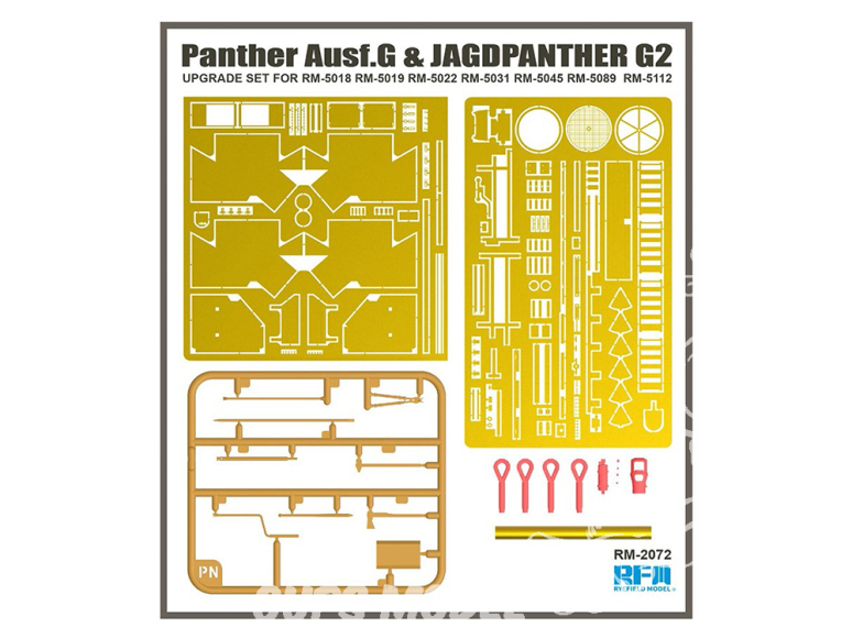 Rye Field Model maquette militaire 2072 Set amélioration Panther Ausf.G 1/35