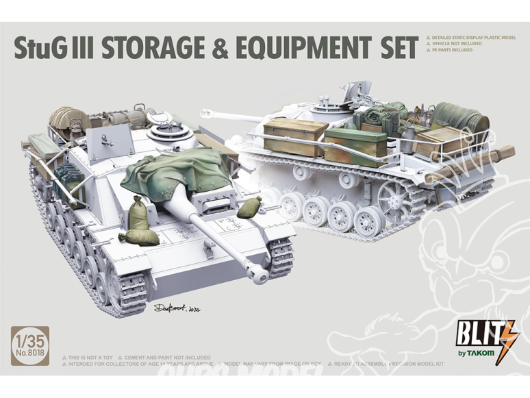 Takom maquette militaire 8018 Chargement et equipement StuG III 1/35