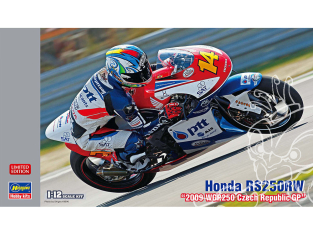 Hasegawa maquette moto 21757 Honda RS250RW «GP tchèque WGP250 2009» 1/12