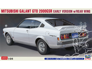 Hasegawa maquette voiture 20678 Mitsubishi Galant GTO 2000GSR premier modèle avec aileron arrière 1/24