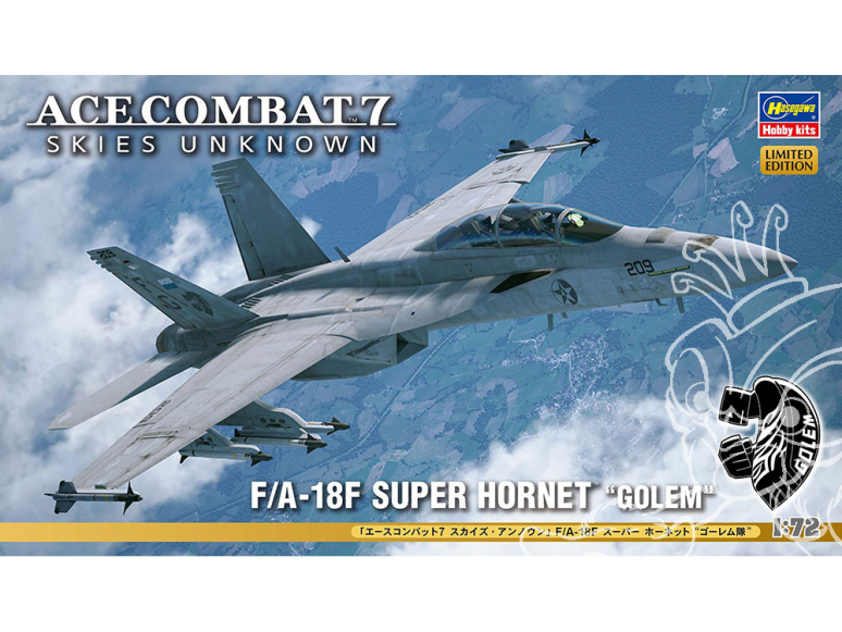 Hasegawa maquette avion 52756 Ace Combat 7 Skies Unknown » F/A-18F Super Hornet « Golem Squad » 1/72