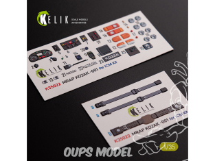 Kelik Decals 3D K35022 Décalcomanies 3D MRAP ukrainiennes Kozak-001 pour kit ICM 1/35