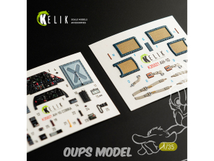 Kelik Decals 3D K35021 Autocollants 3D intérieurs AH-1G "Cobra" pour kit ICM 1/35