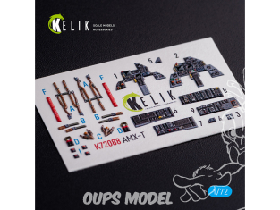 Kelik Decals 3D K72088 Autocollants 3D intérieurs AMX-T pour kit Italeri 1/72