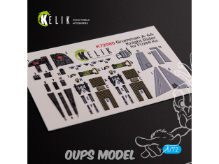 Kelik Decals 3D K72080 Autocollants 3D intérieurs Grumman A-6A Knight Rider pour kit Fujimi 1/72