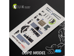 Kelik Decals 3D K72064 Autocollants 3D intérieurs A1H Skyraider pour kit Hasegawa 1/72