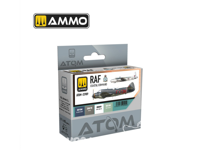 MIG peinture Atom 20909 Set couleurs RAF Coastal Command 4 x 20ml