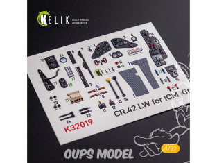 Kelik Decals 3D K32019 Autocollant 3D intérieur CR.42 LW pour kit ICM 1/32