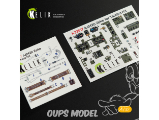 Kelik Decals 3D K32017 Autocollant 3D intérieur A6M2B Zeke pour kit Tamiya 1/32