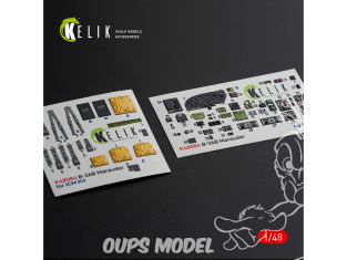 Kelik Decals 3D K48084 Décalcomanies 3D intérieures du B-26B Marauder pour le kit ICM 1/48