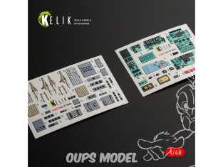 Kelik Decals 3D K48073 Autocollants 3D intérieurs Ka-27 Helix pour kit HobbyBoss 1/48