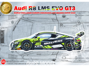 NuNu maquette voiture de Piste PN24044 Audi R8 LMS GT3 Valentino Rossi 46 - World Challenge Europe Imola 2022 1/24