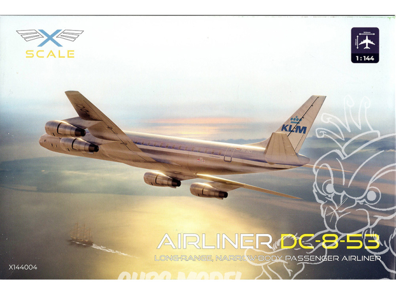 X-Scalemodels maquette avion 144004 Douglas Airliner DC-8-53 KLM 1/144