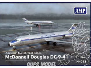 AMP maquette avion 144013 McDonnell Douglas DC-9-41 Scandinavian Airlines 1/144