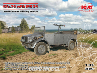 Icm maquette militaire 35502 Kfz.70 avec MG 34 1/35