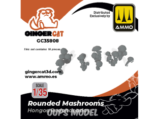 Ginger Cat accessoire GC35808 Champignons arrondis 1/35