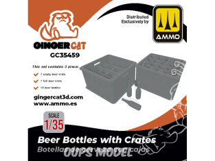 Ginger Cat accessoire GC35459 Bouteilles de bière avec caisses 1/35