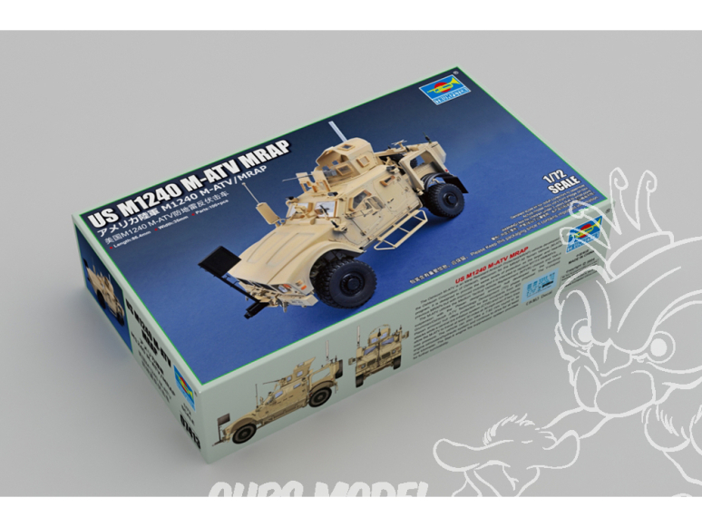 Trumpeter maquette militaire 07413 Véhicule américain M1240 M-ATV résistant aux mines et aux embuscades 1/72