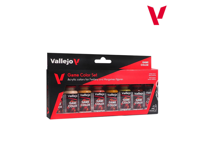 Vallejo Set Game Color 72187 Tons de peau 8 x 18ml