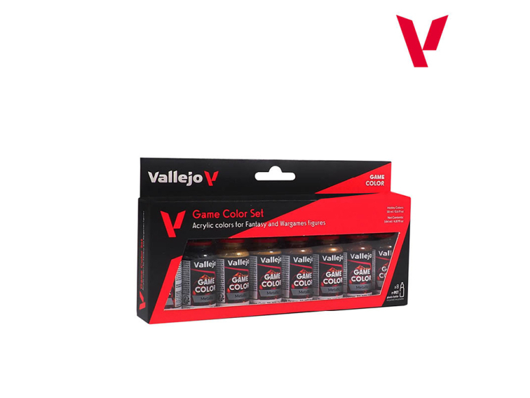 Vallejo Set Game Color 72303N Couleurs métalliques 8 x 18ml