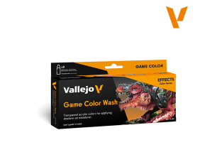 Vallejo Set Game Color 72190 Game Color Wash (lavis) 8 x 18ml