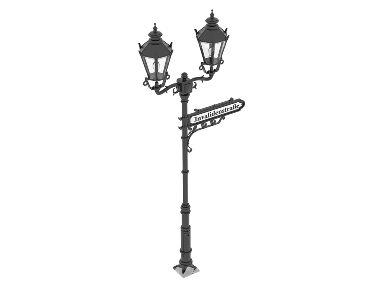 HD Models accessoire maquettes HDM35244 Lampadaire Allemand à 2 lampes et 1 direction 1/35