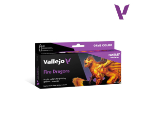 Vallejo Set Game Color 72196 Dragons de feu 8 x 18ml