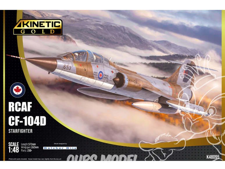 Kinetic maquette avion K48095 RCAF Lockheed CF-104D Starfighter 1/48