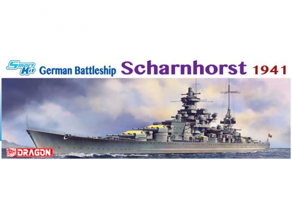 Dragon maquette bateau 1036 Cuirassé Allemand Scharnhorst 1941 1/350