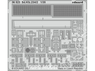 Eduard photodecoupe militaire 36523 Amélioration Sd.Kfz.234/2 Mini Art 1/35