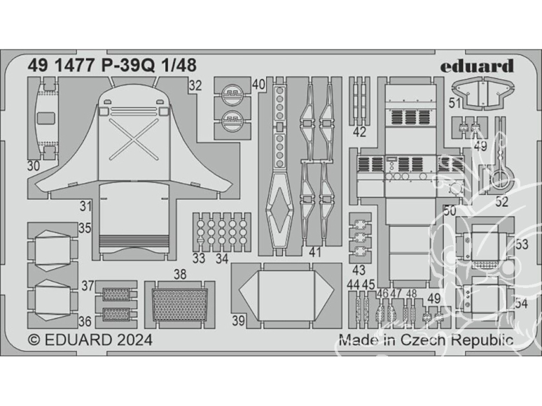 EDUARD photodecoupe avion 491477 Amélioration P-39Q Arma Hobby 1/48