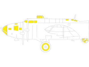 Eduard Express Mask EX1069 B-17F (nez alternatif - grappe X) TFace Eduard 1/48
