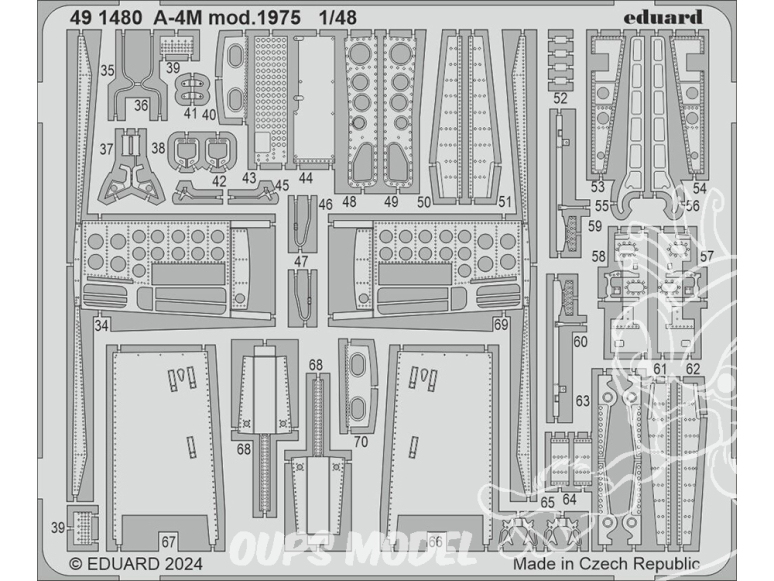 EDUARD photodecoupe avion 491480 Amélioration A-4M modèle 1975 Magic Factory 1/48