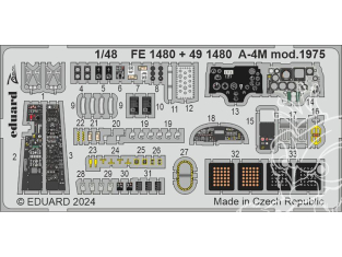EDUARD photodecoupe avion FE1480 Zoom amélioration A-4M modèle 1975 Magic Factory 1/48
