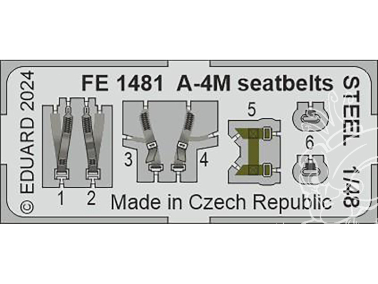 EDUARD photodecoupe avion FE1481 Harnais métal A-4M Magic Factory 1/48