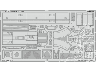 Eduard photodecoupe hélicoptère 73831 Amélioration Chinook HC.1 Airfix 1/72