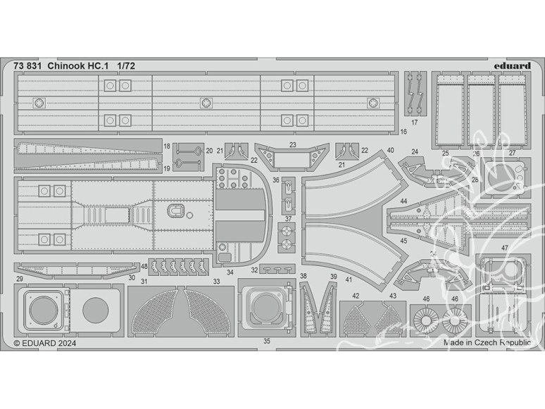 Eduard photodecoupe avion 73831 Amélioration Chinook HC.1 Airfix 1/72