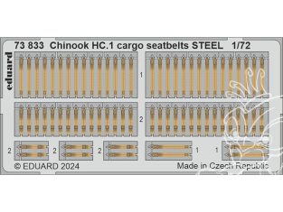 Eduard photodecoupe hélicoptère 73833 Harnais cargo métal Chinook HC.1 Airfix 1/72