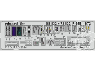 Eduard photodecoupe avion SS832 Zoom amélioration F-35B Tamiya 1/72