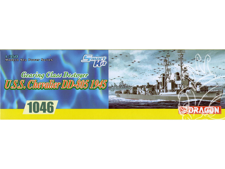 DRAGON maquette bateau 1046 U.S.S. Chevalier DD-805 1945 1/350