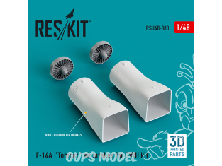 ResKit kit d'amelioration Avion RSU48-0380 Prises d'air F-14A "Tomcat" pour kit GWH imprimées en 3D 1/48